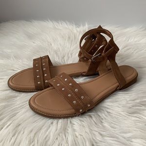 CREVO flats suede sandals